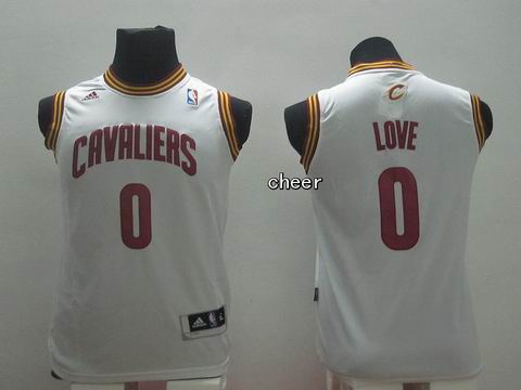 Youth NBA Cleveland Cavaliers #0 love white Jersey