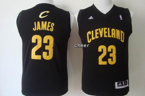 Youth NBA Cleveland Cavaliers #23 James black Jersey