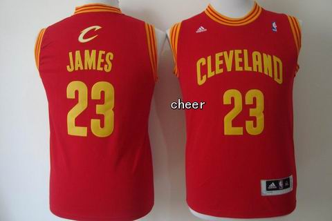 Youth NBA Cleveland Cavaliers #23 James red Jersey
