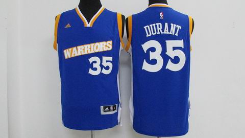 Youth NBA Golden State Warriors #35 Durant blue jersey