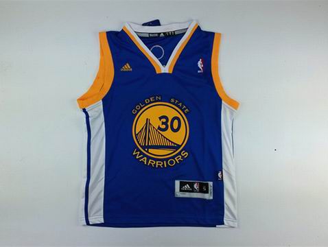 Youth NBA Golden State Warriors 30 curry blue jersey