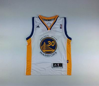 Youth NBA Golden State Warriors 30 curry white jersey