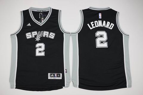 Youth NBA San Antonio Spurs #2 Leonard black jersery