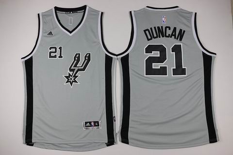 Youth NBA San Antonio Spurs #21 Duncan grey jersery