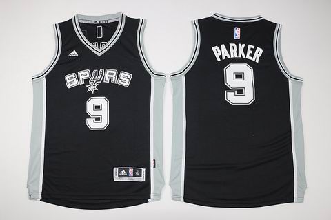 Youth NBA San Antonio Spurs #9 Parker black jersery