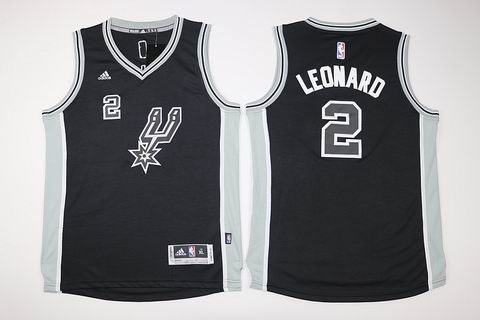 Youth NBA San Antonio Spurs 2 Leonard black jersery