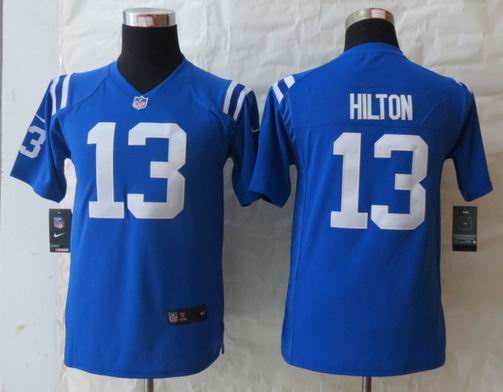 Youth Nike Indianapolis Colts 13 Hilton Blue Elite Jersey