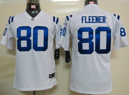 Youth Nike Indianapolis Colts 80 Fleener White Elite Jersey[8-20]