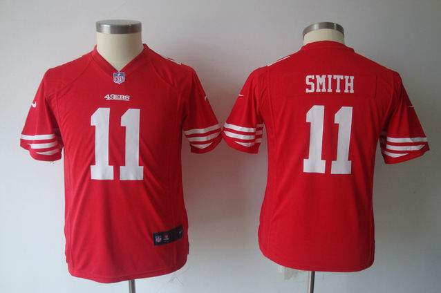 Youth Nike NFL 49ers 11 Simith Red Game Jersey
