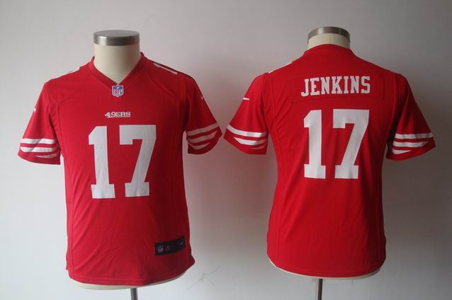 Youth Nike NFL 49ers 17 Jenkins Red Game Jersey