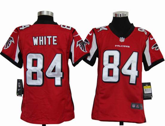Youth Nike NFL Atlanta Falcons 84 White red stitched jersey