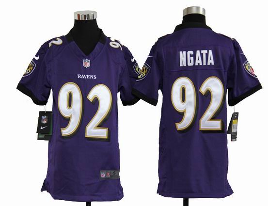 Youth Nike NFL Baltimore Ravens 92 Ngata purple stitched jersey