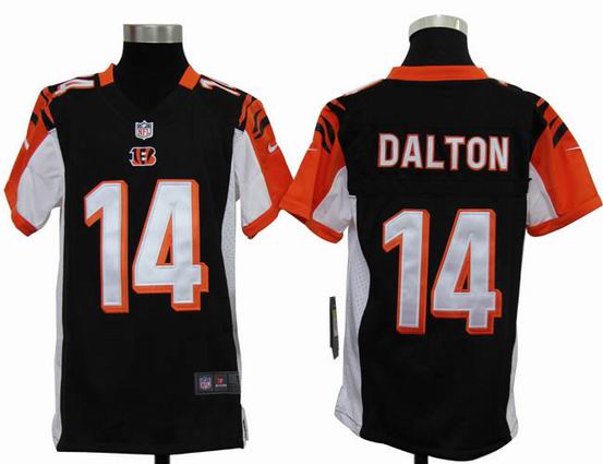 Youth Nike NFL Cincinnati Bengals 14 Dalton black Stitched jersey