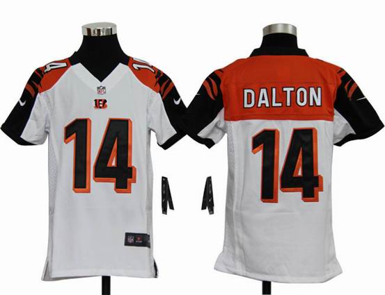 Youth Nike NFL Cincinnati Bengals 14 Dalton white Stitched jersey