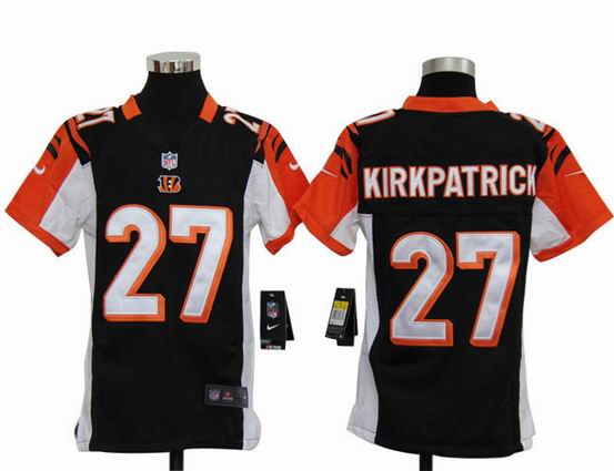 Youth Nike NFL Cincinnati Bengals 27 Kirkpatrick black Stitched jersey