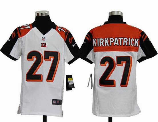 Youth Nike NFL Cincinnati Bengals 27 Kirkpatrick white Stitched jersey