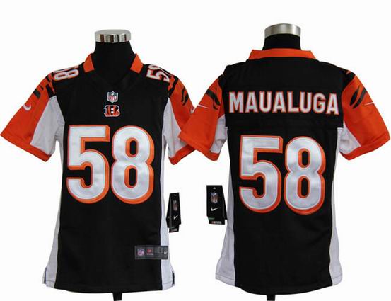 Youth Nike NFL Cincinnati Bengals 58 Maualuga black Stitched jersey
