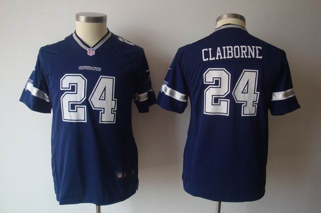 Youth Nike NFL Cowboys 24 Claiborne blue Game Jersey