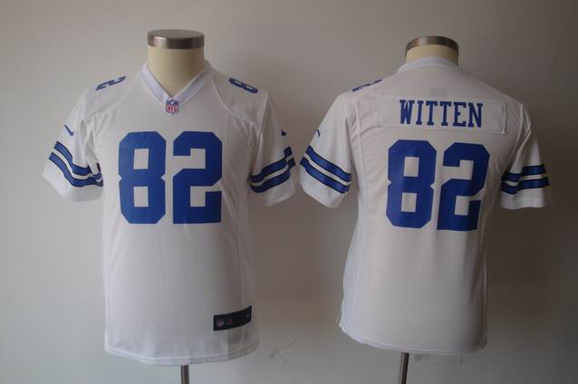 Youth Nike NFL Cowboys 82 Witten white Game Jersey