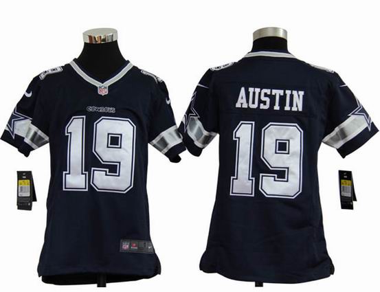 Youth Nike NFL Dallas Cowboys 19 Austin blue stitched jersey