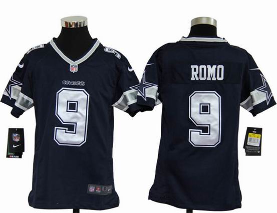 Youth Nike NFL Dallas Cowboys 9 Romo blue stitched jersey