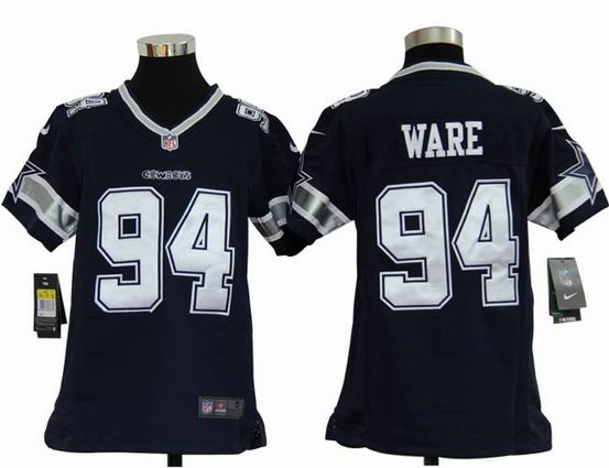 Youth Nike NFL Dallas Cowboys 94 Ware blue stitched jersey