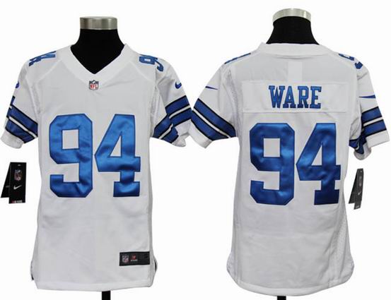 Youth Nike NFL Dallas Cowboys 94 Ware white stitched jersey