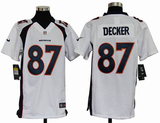 Youth Nike NFL Denver Broncos 87 Decker white stitched jersey