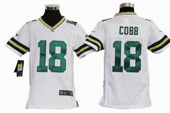 Youth Nike NFL Green Bay Packers 18 COBB White stitched jersey