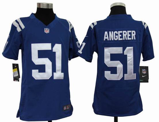 Youth Nike NFL Indianapolis Colts 51 Angerer blue Stitched Jersey
