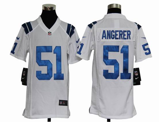 Youth Nike NFL Indianapolis Colts 51 Angerer white Stitched Jersey
