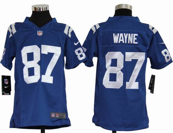 Youth Nike NFL Indianapolis Colts 87 Wayne blue Stitched Jersey