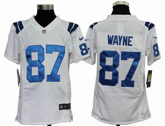 Youth Nike NFL Indianapolis Colts 87 Wayne white Stitched Jersey