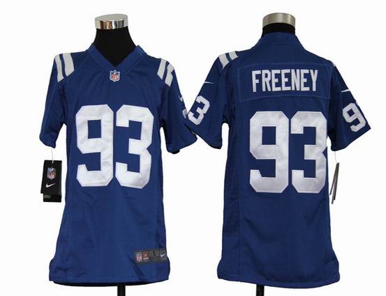 Youth Nike NFL Indianapolis Colts 93 Freeney blue Stitched Jersey