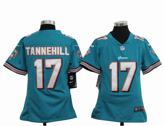 Youth Nike NFL Miami Dolphins 17 Tannehill green stitched jersey
