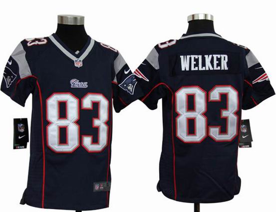 Youth Nike NFL New England Patriots 83 Welker blue stitched jersey
