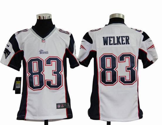 Youth Nike NFL New England Patriots 83 Welker white stitched jersey