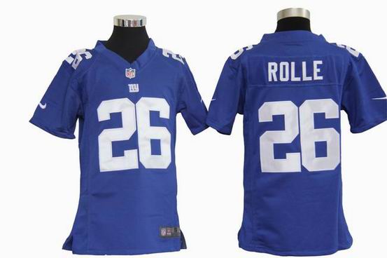 Youth Nike NFL New york Giants 26 Rolle blue stitched jersey