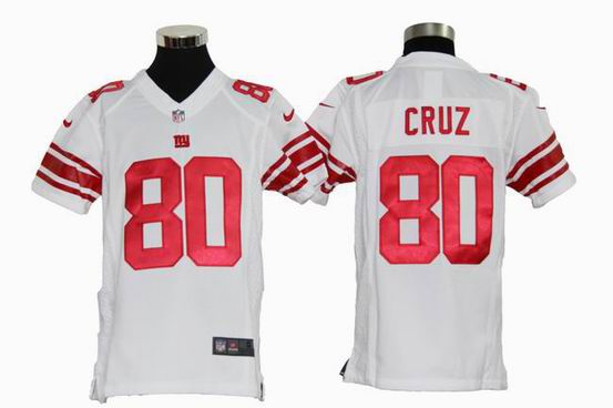 Youth Nike NFL New york Giants 80 Cruz white stitched jersey