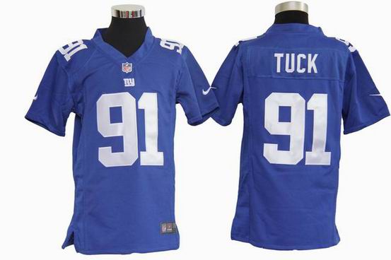 Youth Nike NFL New york Giants 91 Tuck blue stitched jersey