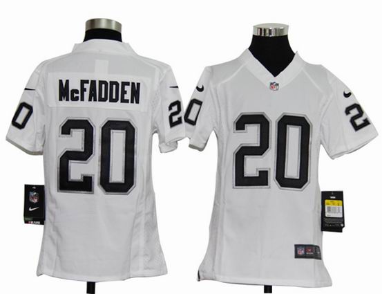 Youth Nike NFL Oakland Raiders 20 McFadden white stitched jersey