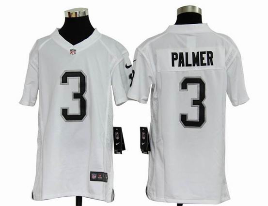 Youth Nike NFL Oakland Raiders 3 Palmer white stitched jersey