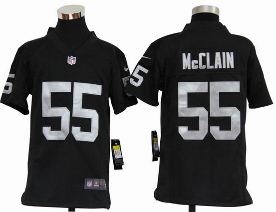 Youth Nike NFL Oakland Raiders 55 McClain black stitched jersey