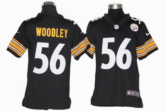 Youth Nike NFL Pittsburgh Steelers 56 Woodley black stitched jersey