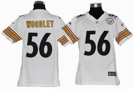Youth Nike NFL Pittsburgh Steelers 56 Woodley white stitched jersey