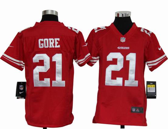 Youth Nike NFL San Francisco 49ers 21 Gore red stitched jersey