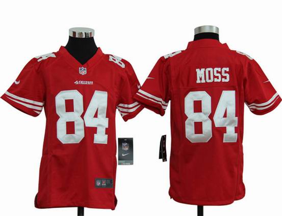 Youth Nike NFL San Francisco 49ers 84 Moss red stitched jersey