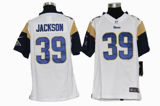 Youth Nike NFL St.Louis Rams 39 Jackson white stitched jersey