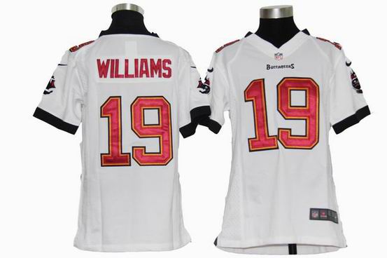 Youth Nike NFL Tampa Bay Buccaneers 19 Williams white stitched jersey