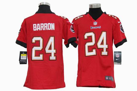 Youth Nike NFL Tampa Bay Buccaneers 24 Barron red stitched jersey